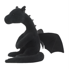 Soft Dragon Plush Toy (Black or White) – 47.5 cm & 85 cm Flying Mythical Dragon Stuffed Animal for Kids & Adults