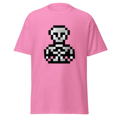 Adult Unisex Retro Pixel Art Skeleton T-Shirt
