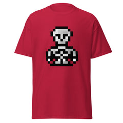 Adult Unisex Retro Pixel Art Skeleton T-Shirt