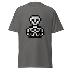 Adult Unisex Retro Pixel Art Skeleton T-Shirt