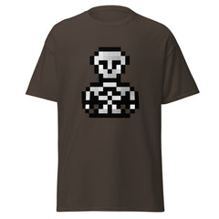 Adult Unisex Retro Pixel Art Skeleton T-Shirt
