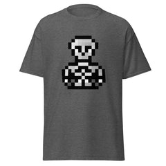 Adult Unisex Retro Pixel Art Skeleton T-Shirt