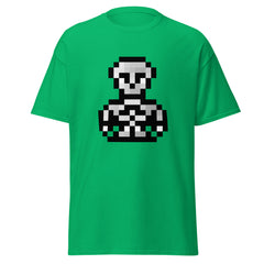 Adult Unisex Retro Pixel Art Skeleton T-Shirt