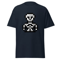 Adult Unisex Retro Pixel Art Skeleton T-Shirt