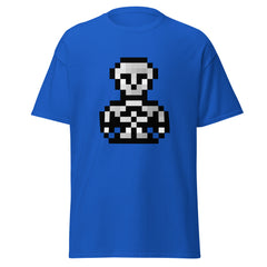 Adult Unisex Retro Pixel Art Skeleton T-Shirt