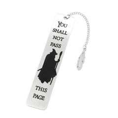 You Shall Not Pass Bookmark – Stainless Steel Fantasy Wizard Page Marker